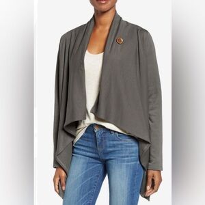 Harper Canyon Gray luxuriously soft wrap cardigan sweater size large